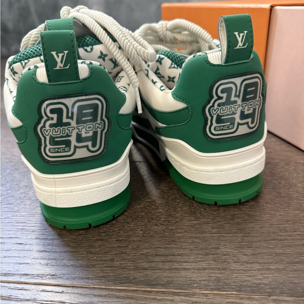 Louis Vuitton Green and White Skater Sneakers - Picture 5 of 7